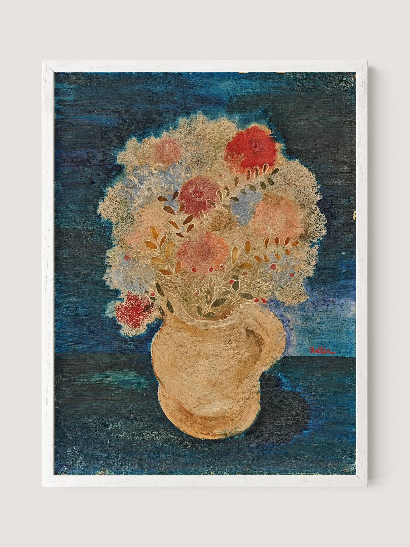 Jarred Flowers on Blue