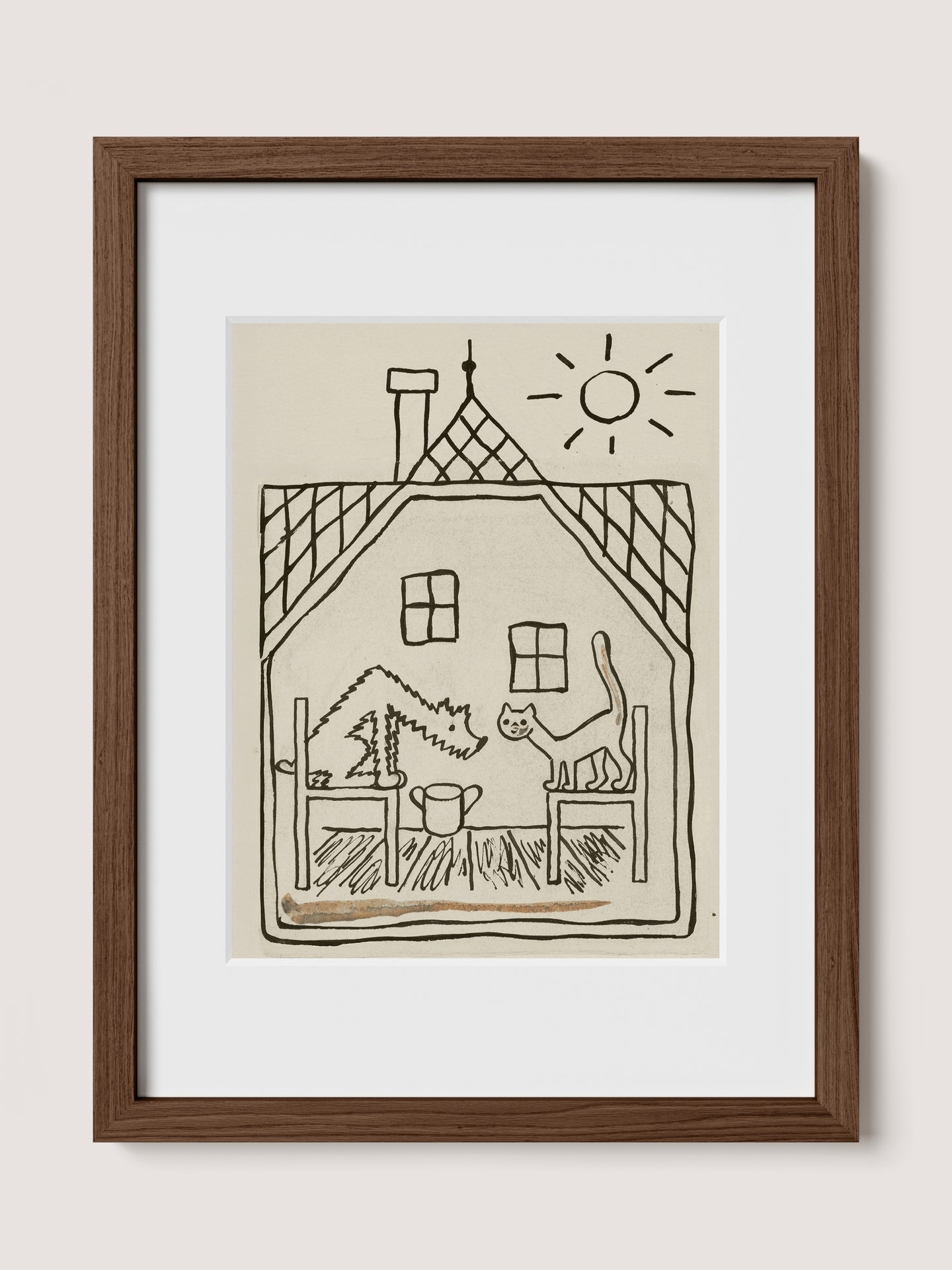 Dog & Cat In A House