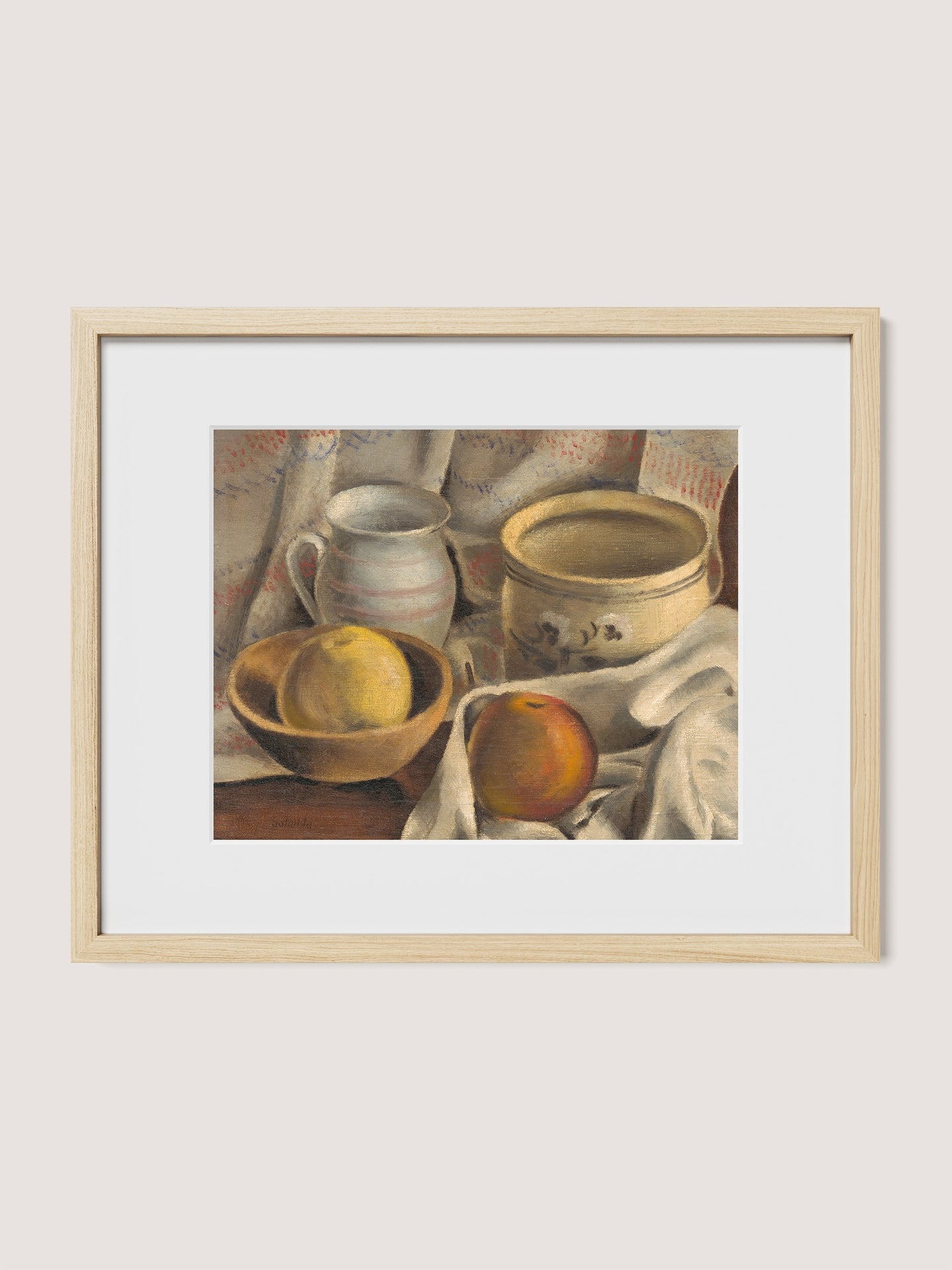 Still Life with Ceramic Pots and Apples