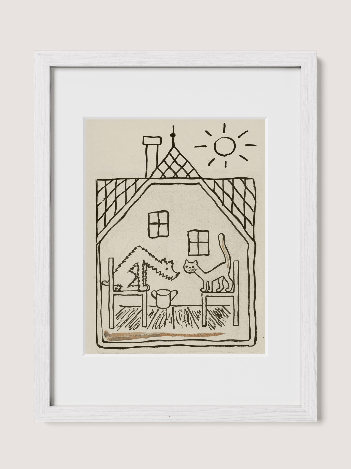 Dog & Cat In A House