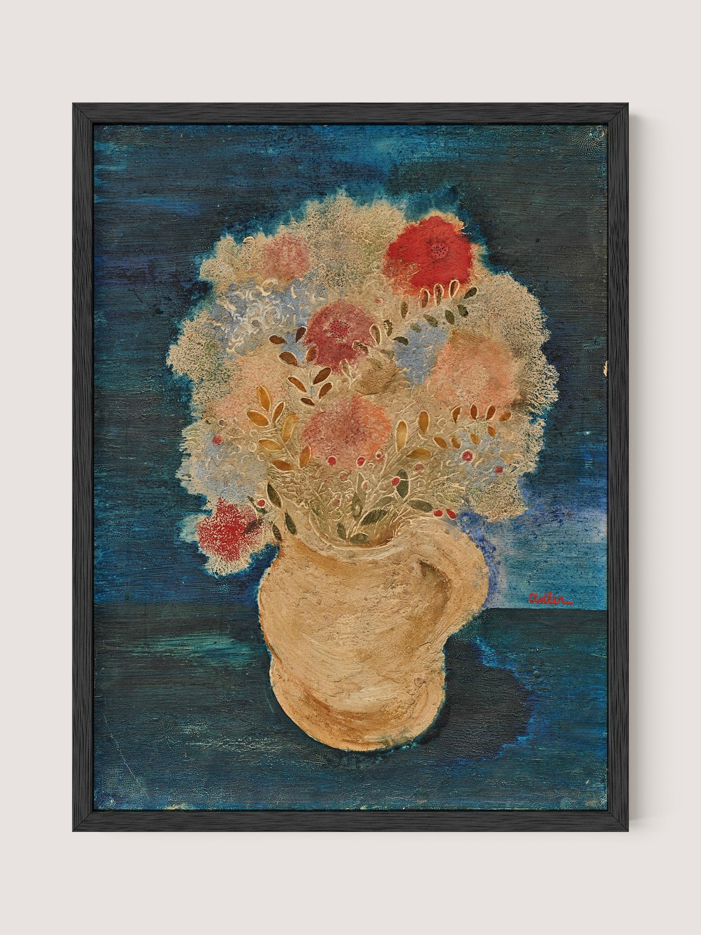 Jarred Flowers on Blue