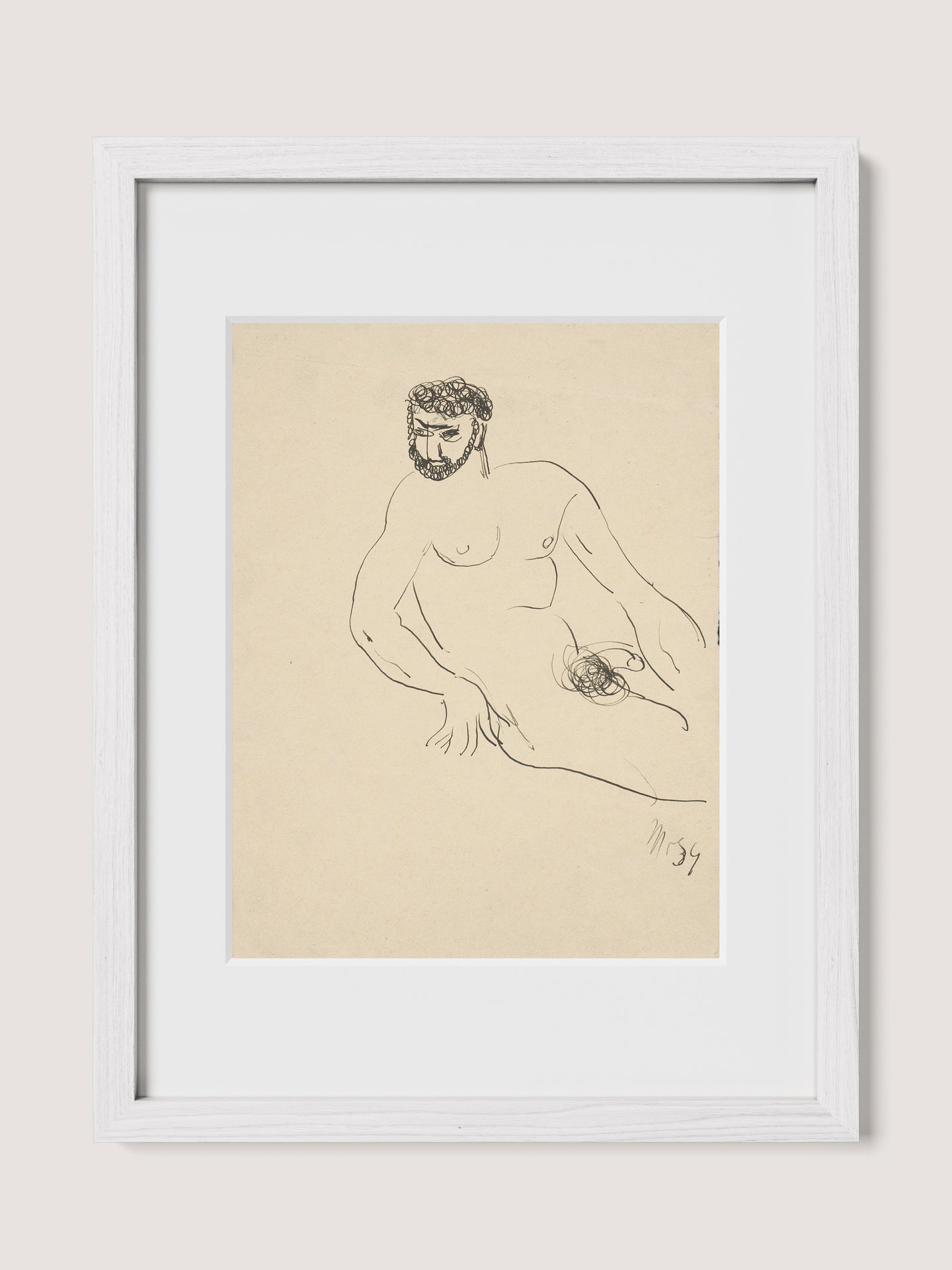 Seated Man, Study