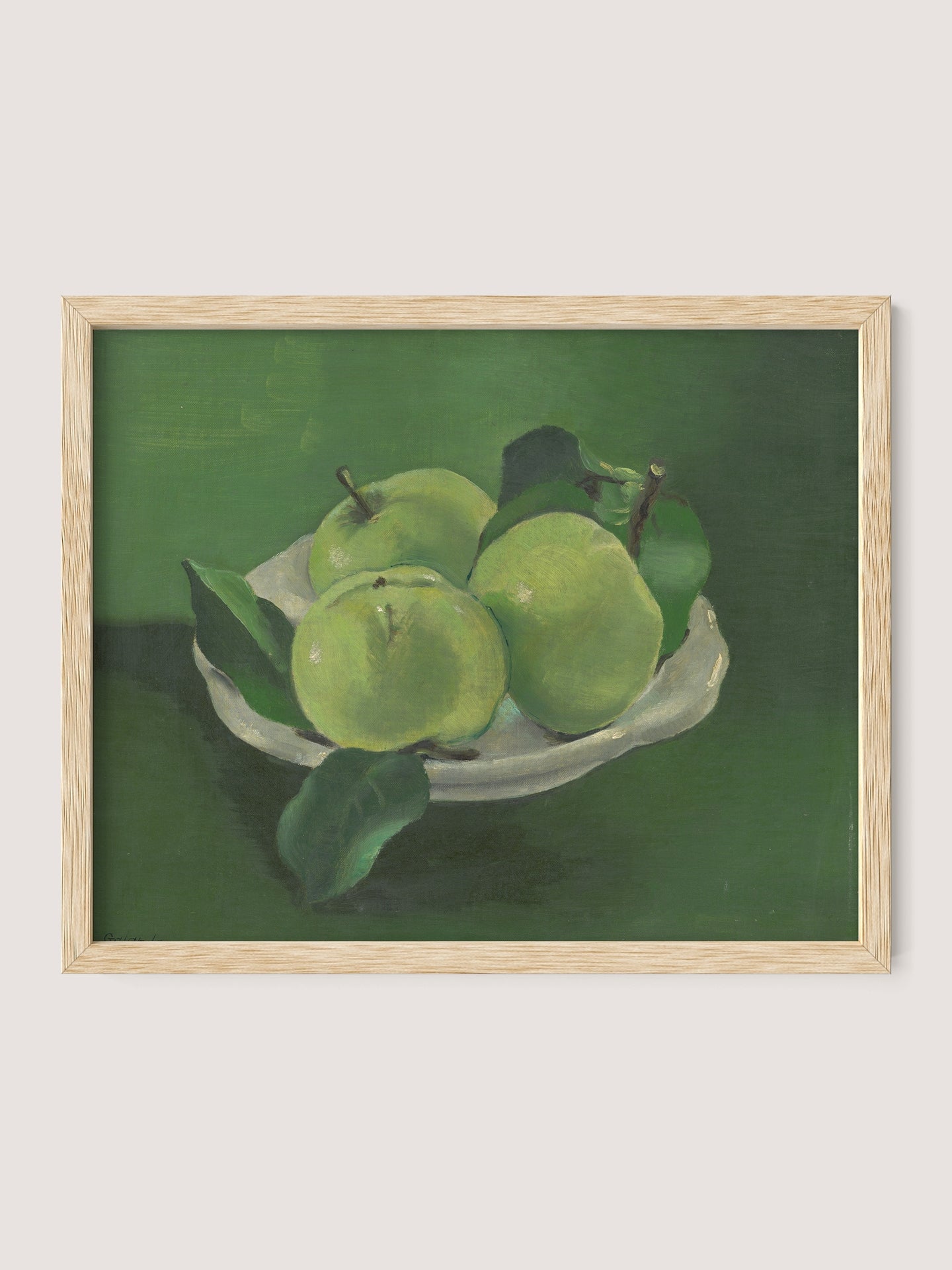 Still Life with Green Apples