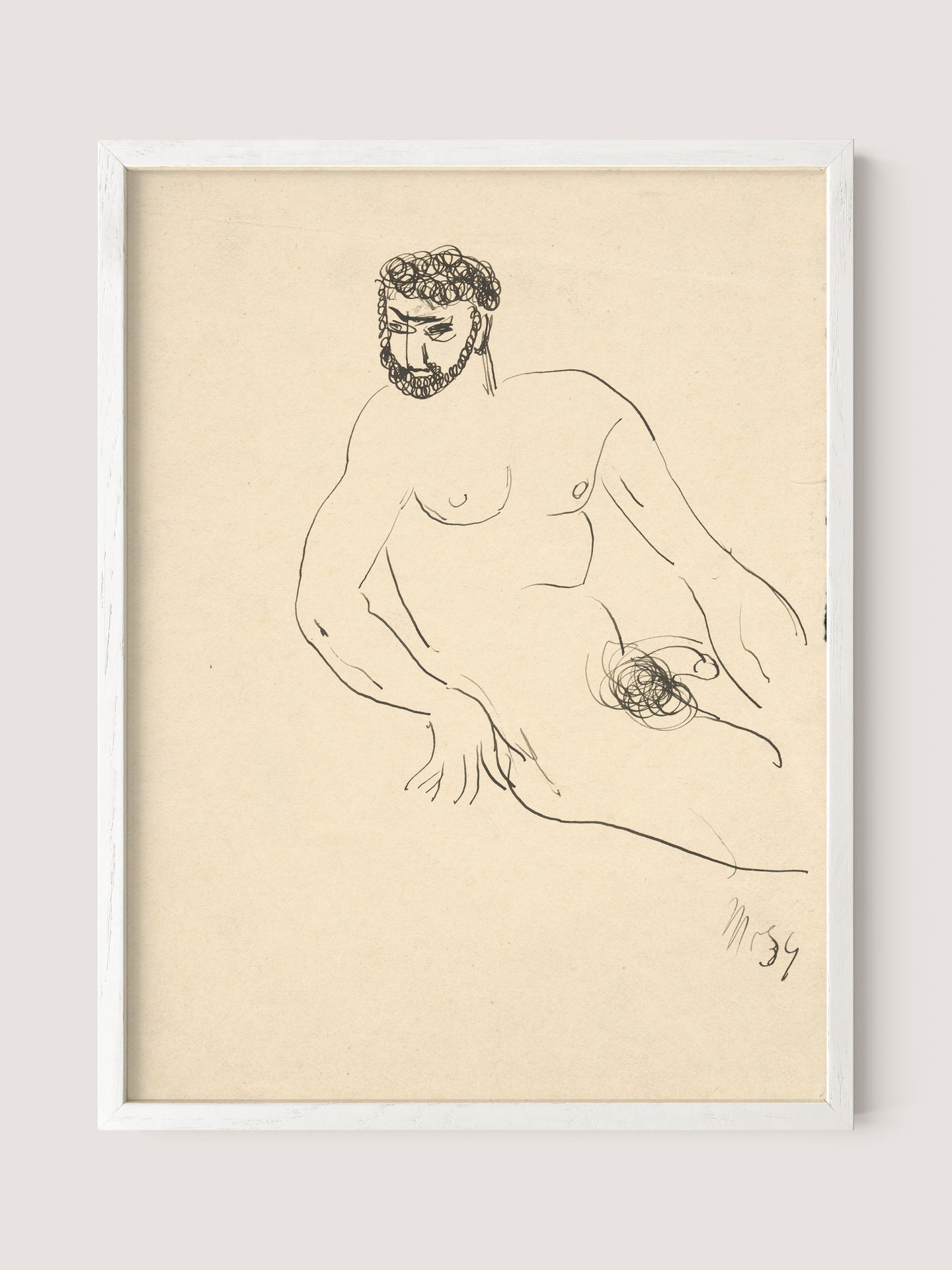 Seated Man, Study