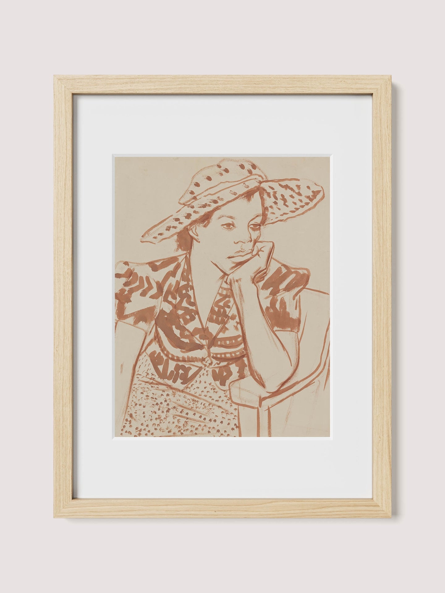 Seated Woman With Hat at Studio