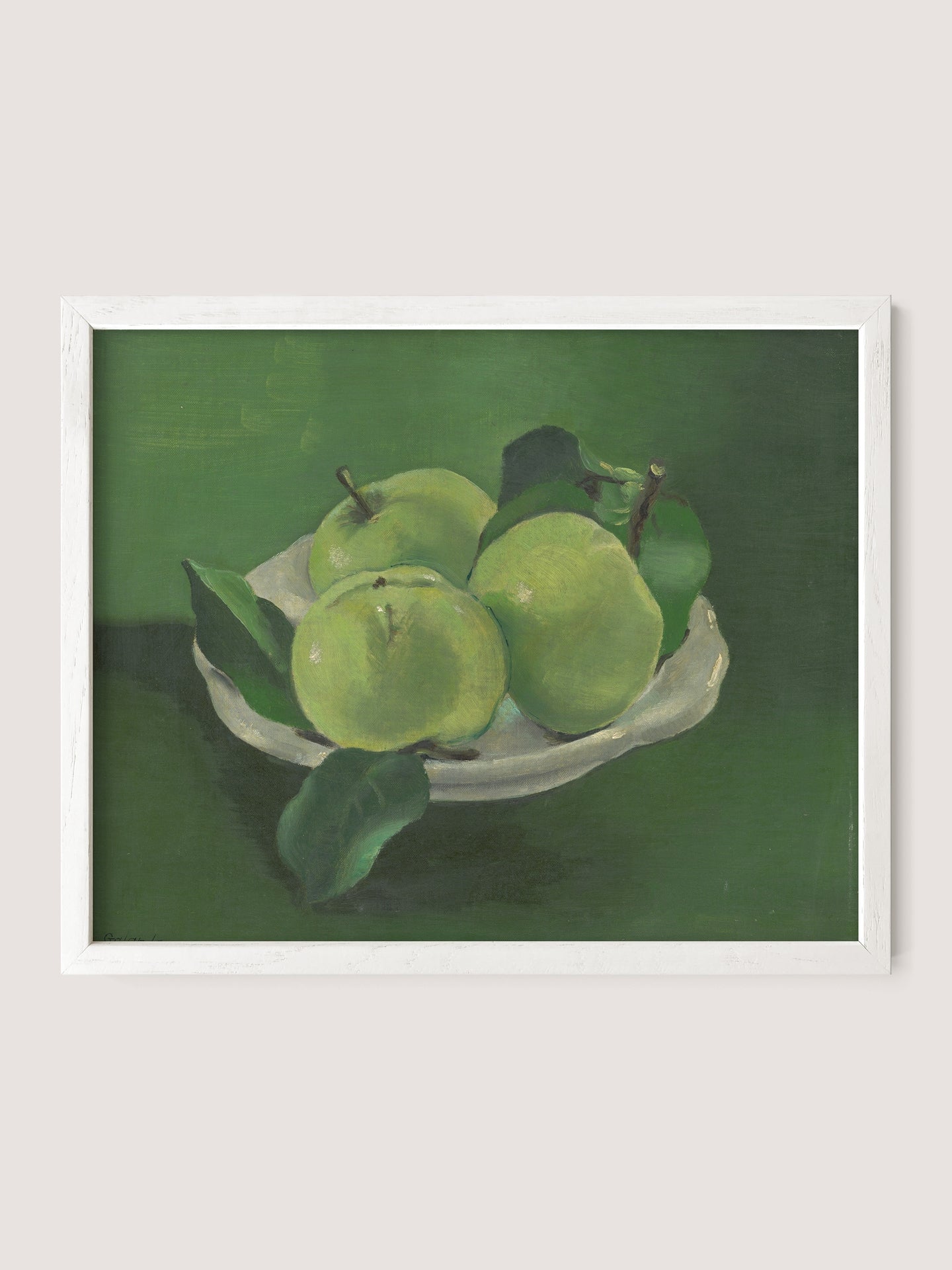 Still Life with Green Apples