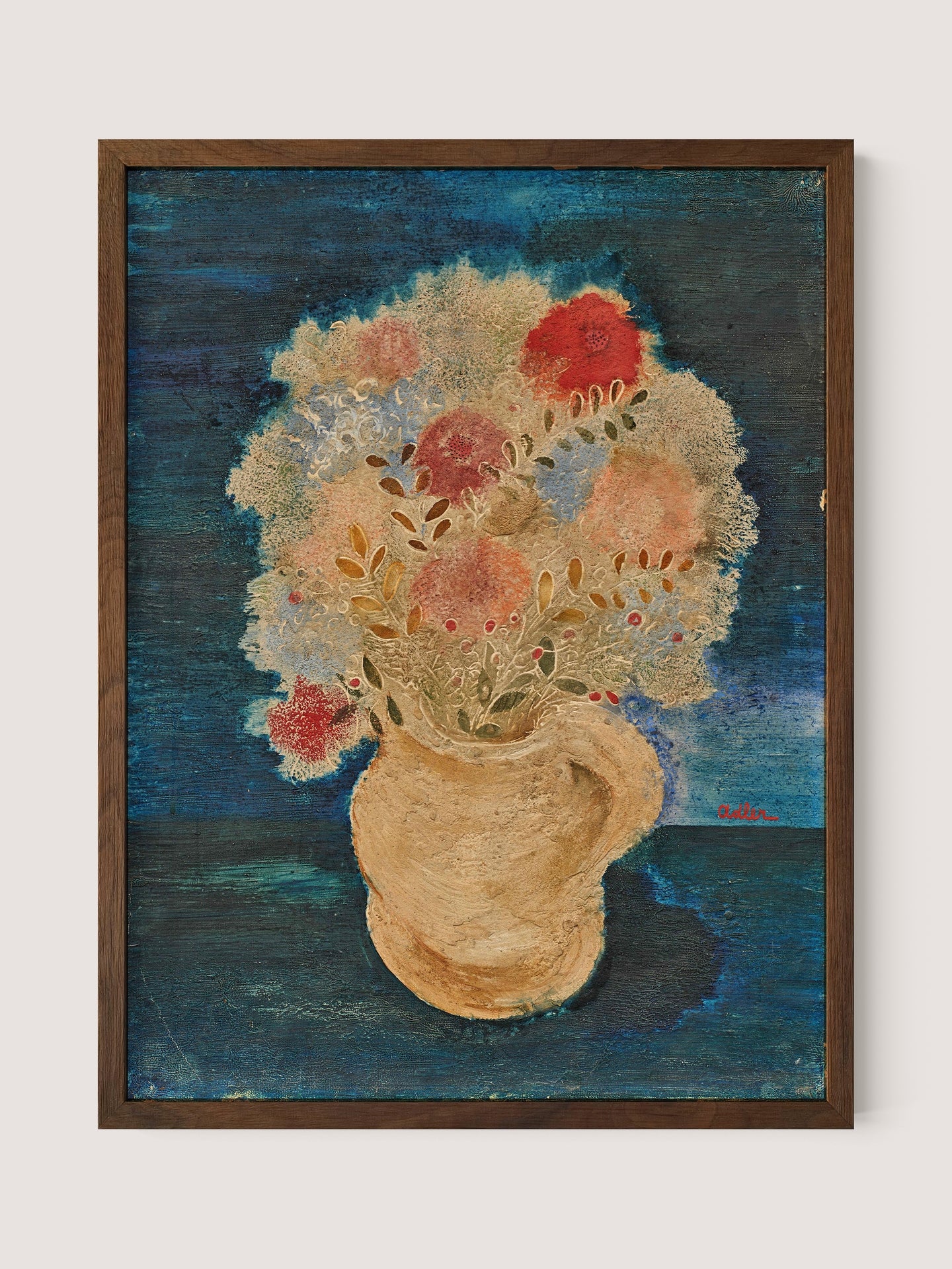 Jarred Flowers on Blue