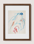 Figure in Blue Watercolor