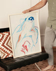Figure in Blue Watercolor