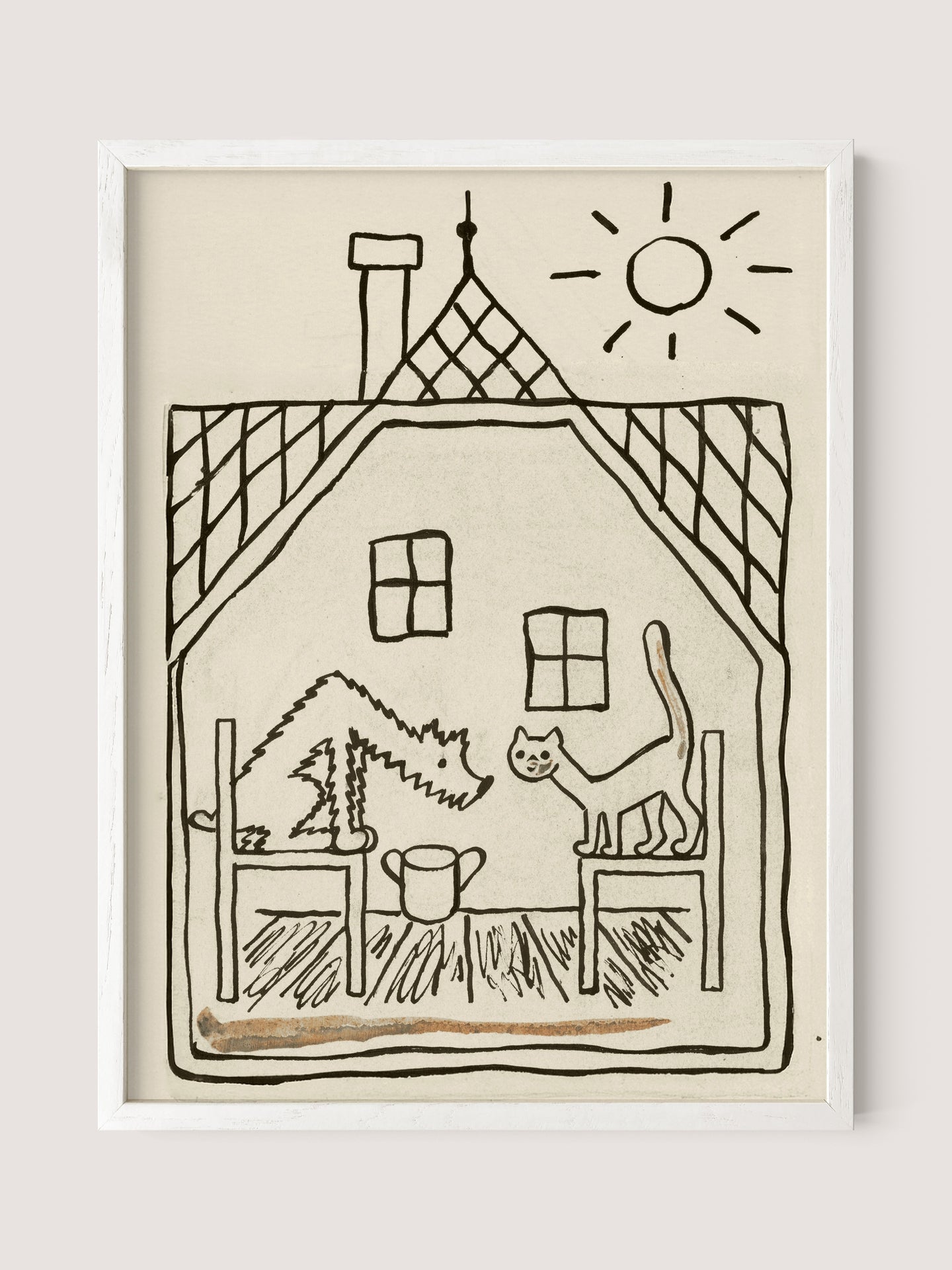 Dog & Cat In A House