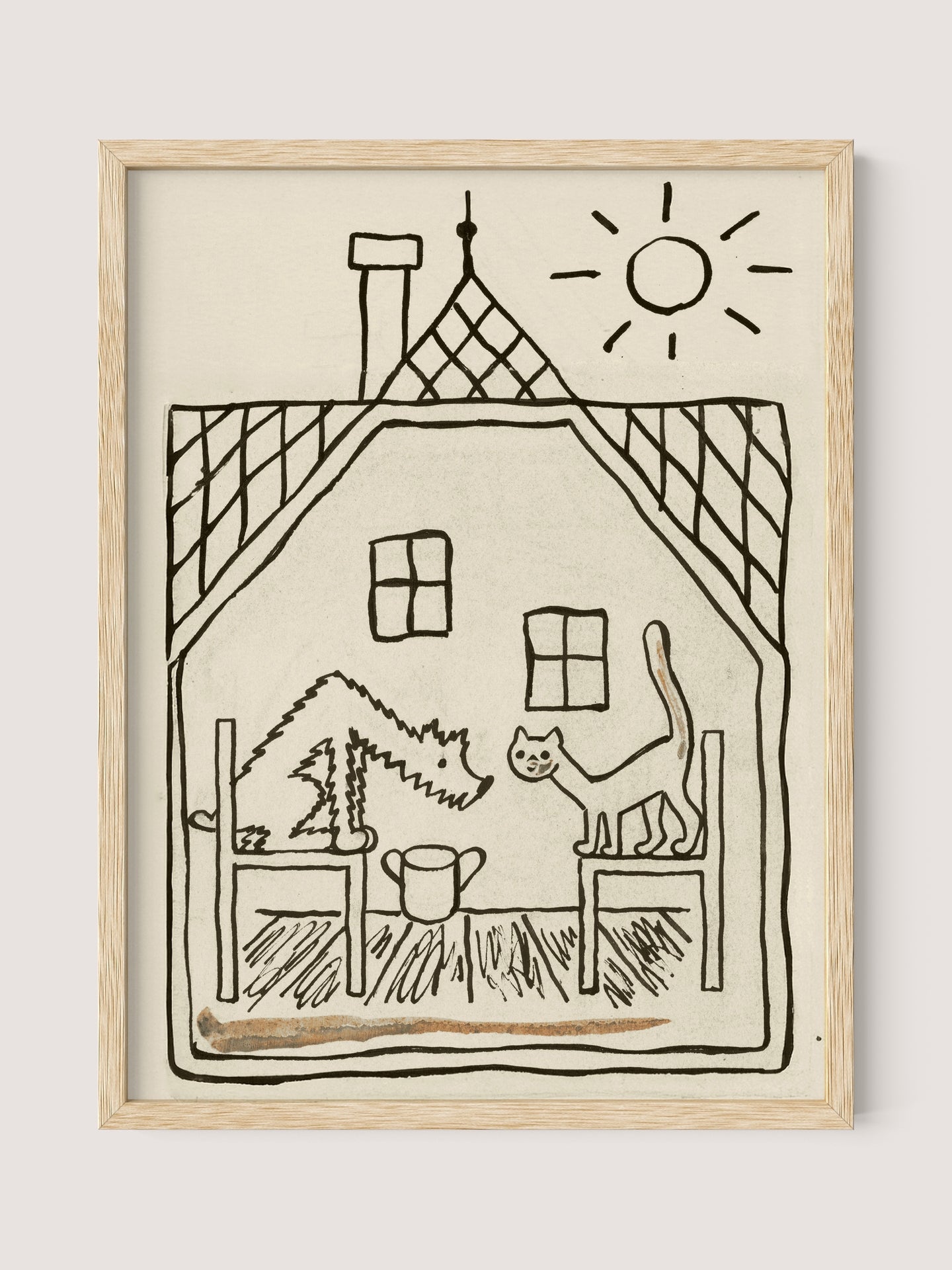 Dog & Cat In A House