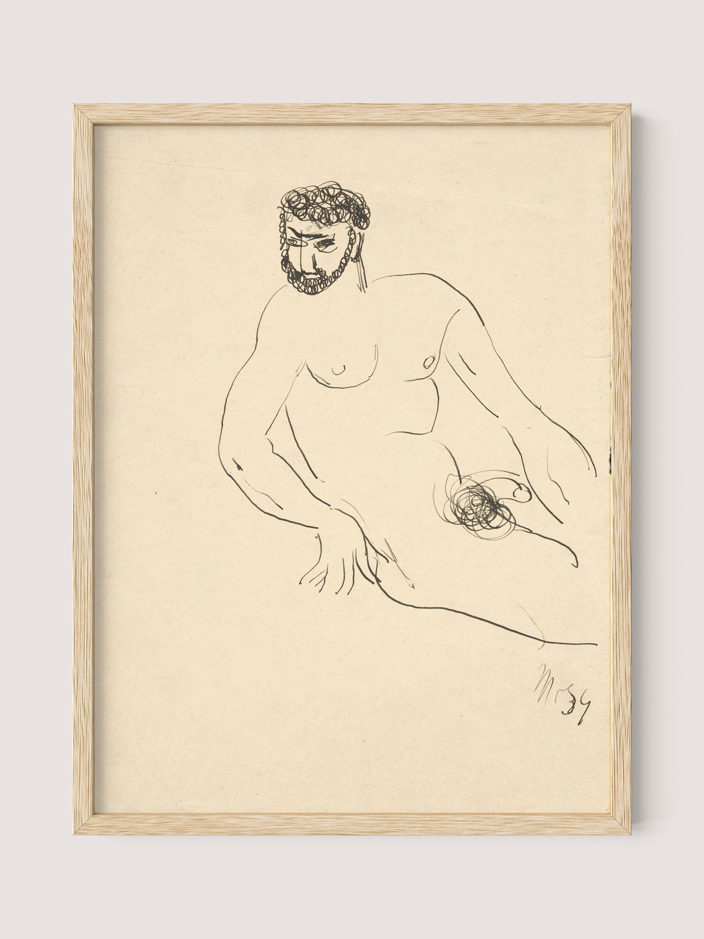 Seated Man, Study