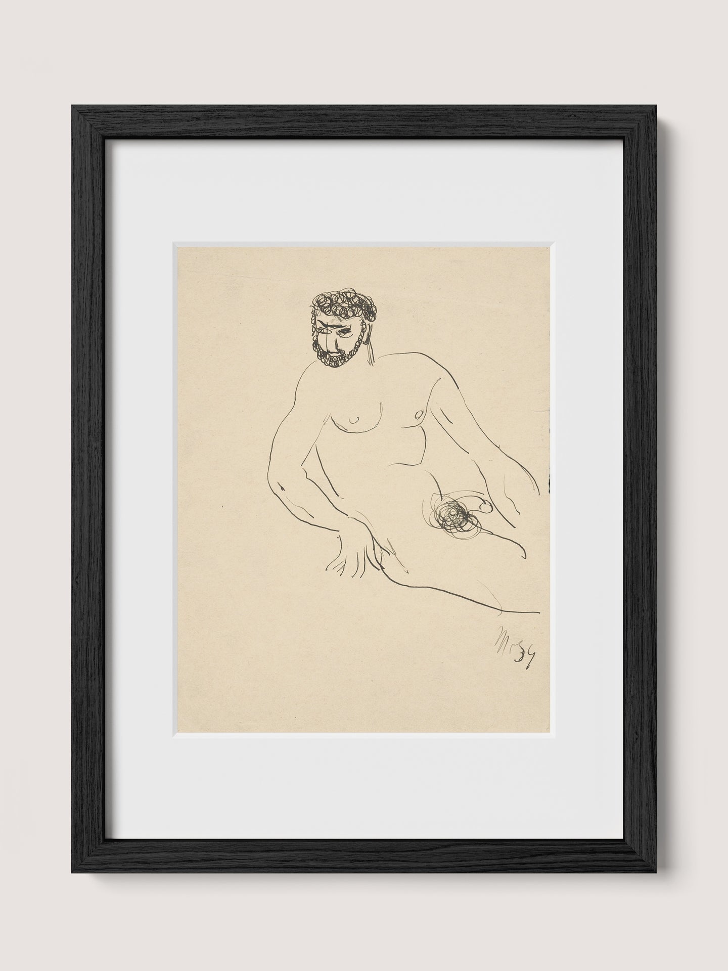 Seated Man, Study