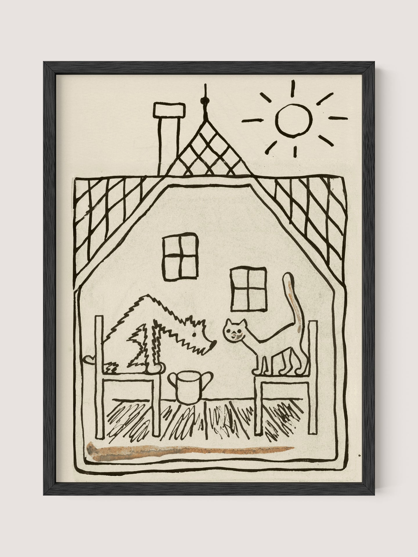 Dog & Cat In A House