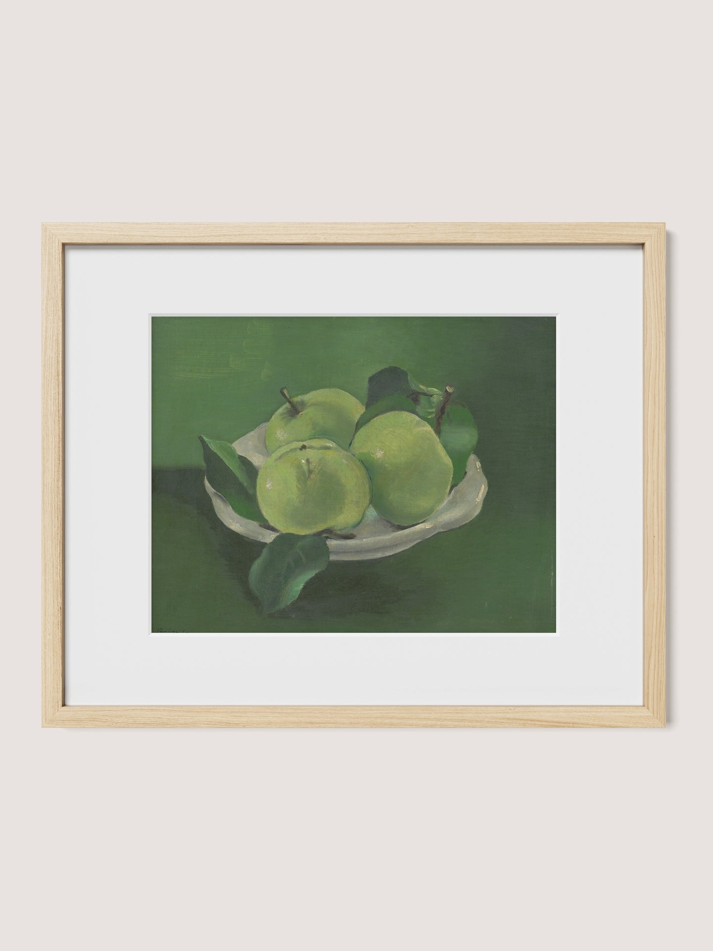 Still Life with Green Apples