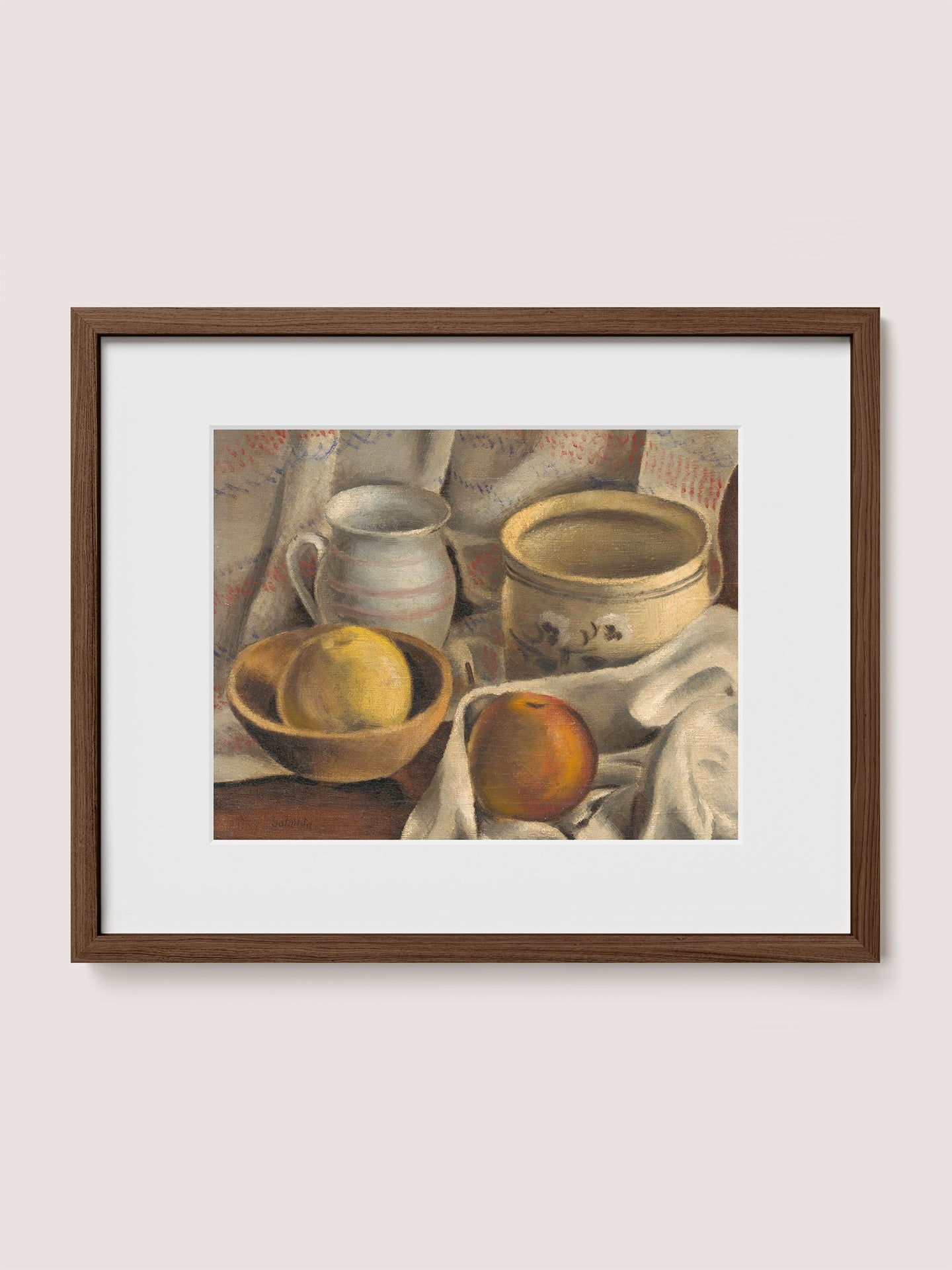 Still Life with Ceramic Pots and Apples