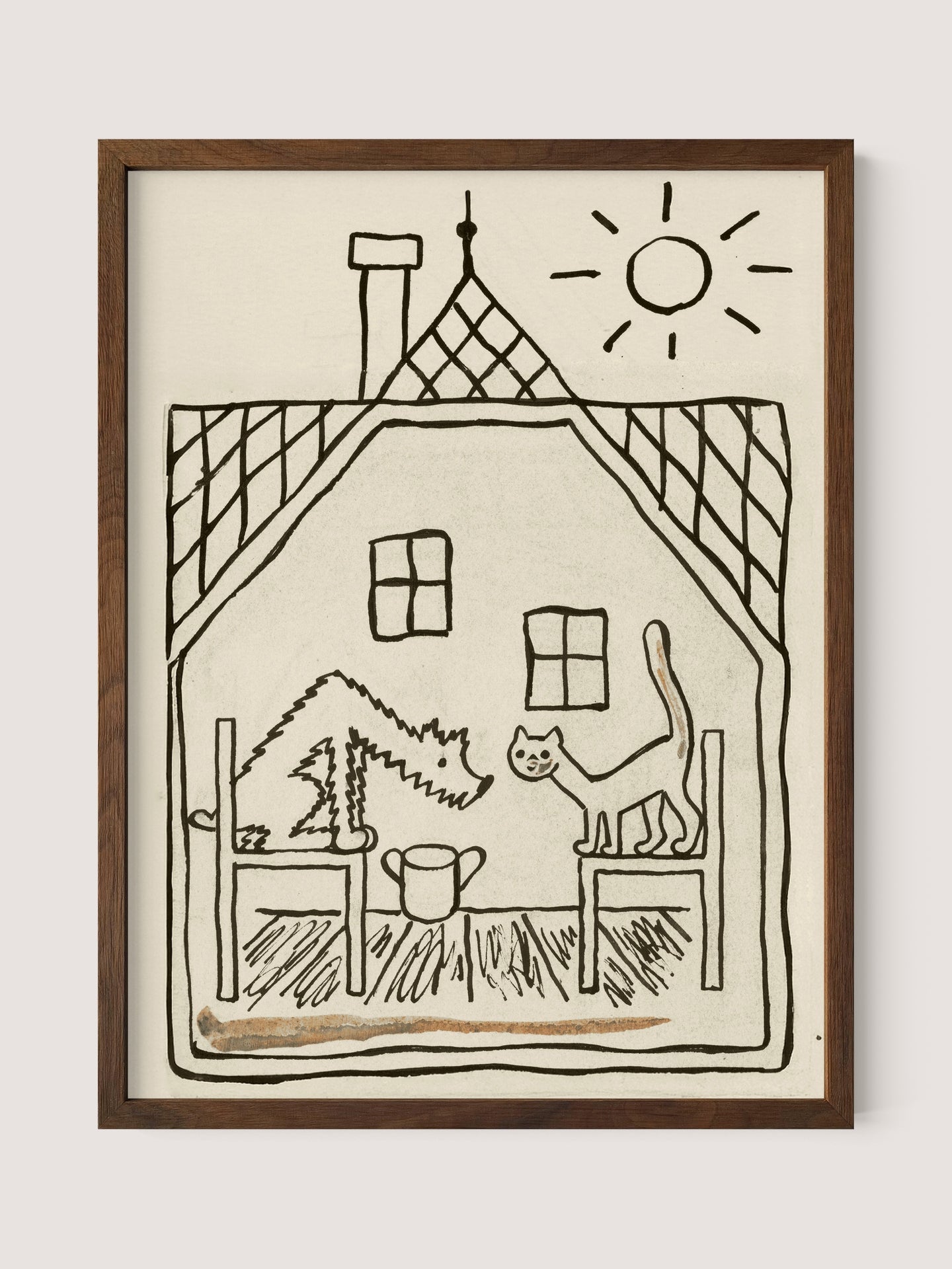 Dog & Cat In A House