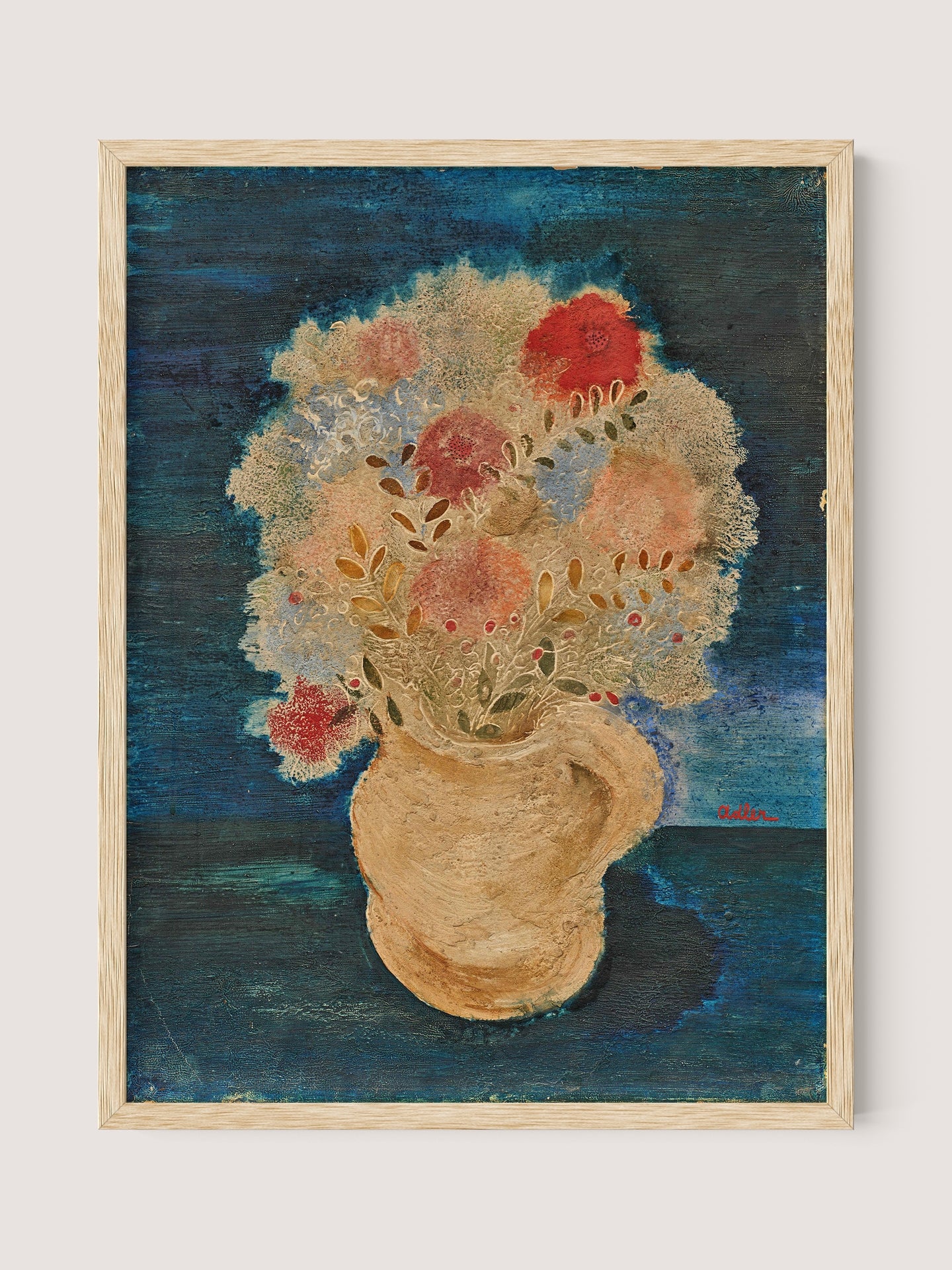 Jarred Flowers on Blue