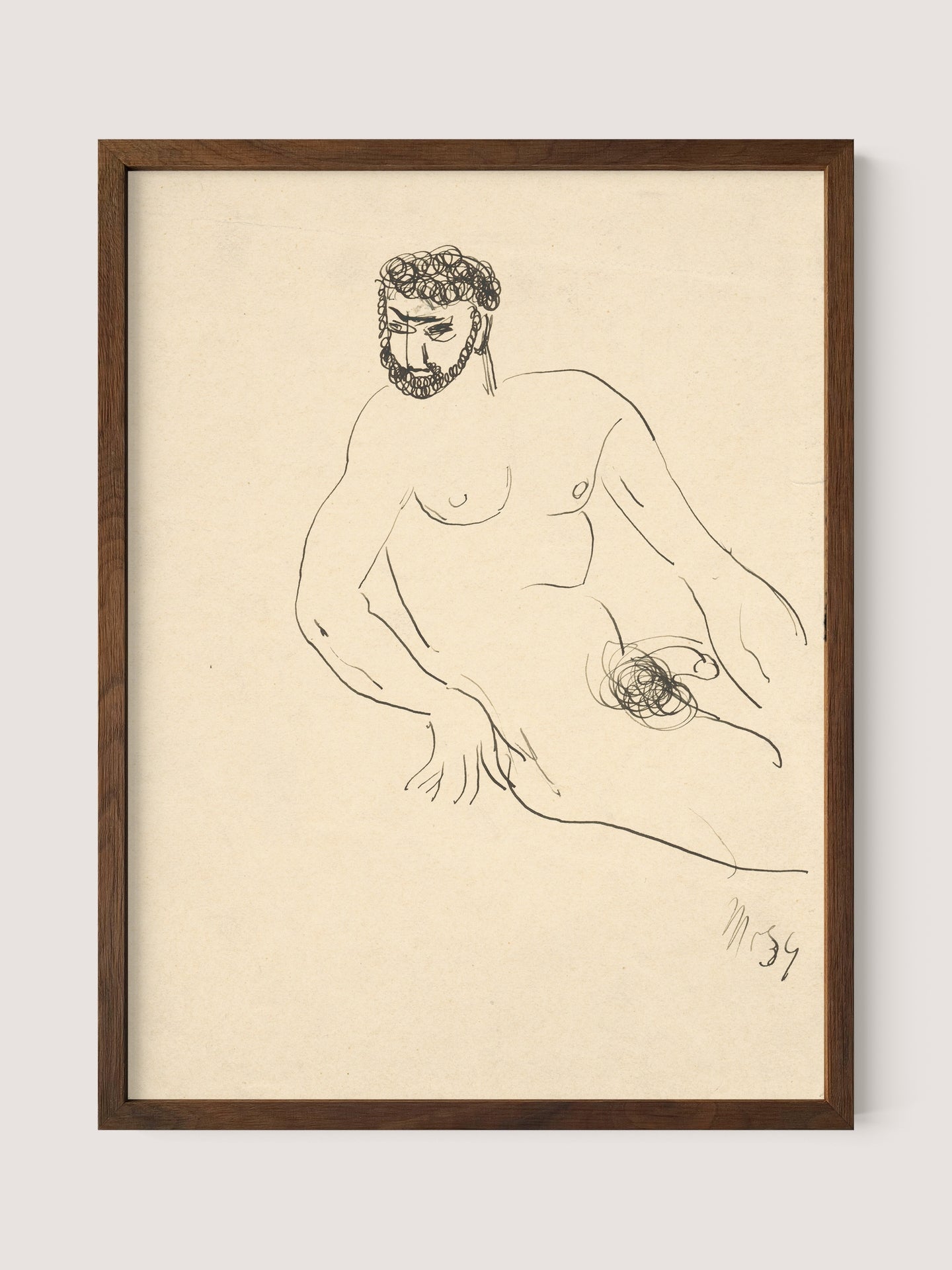 Seated Man, Study