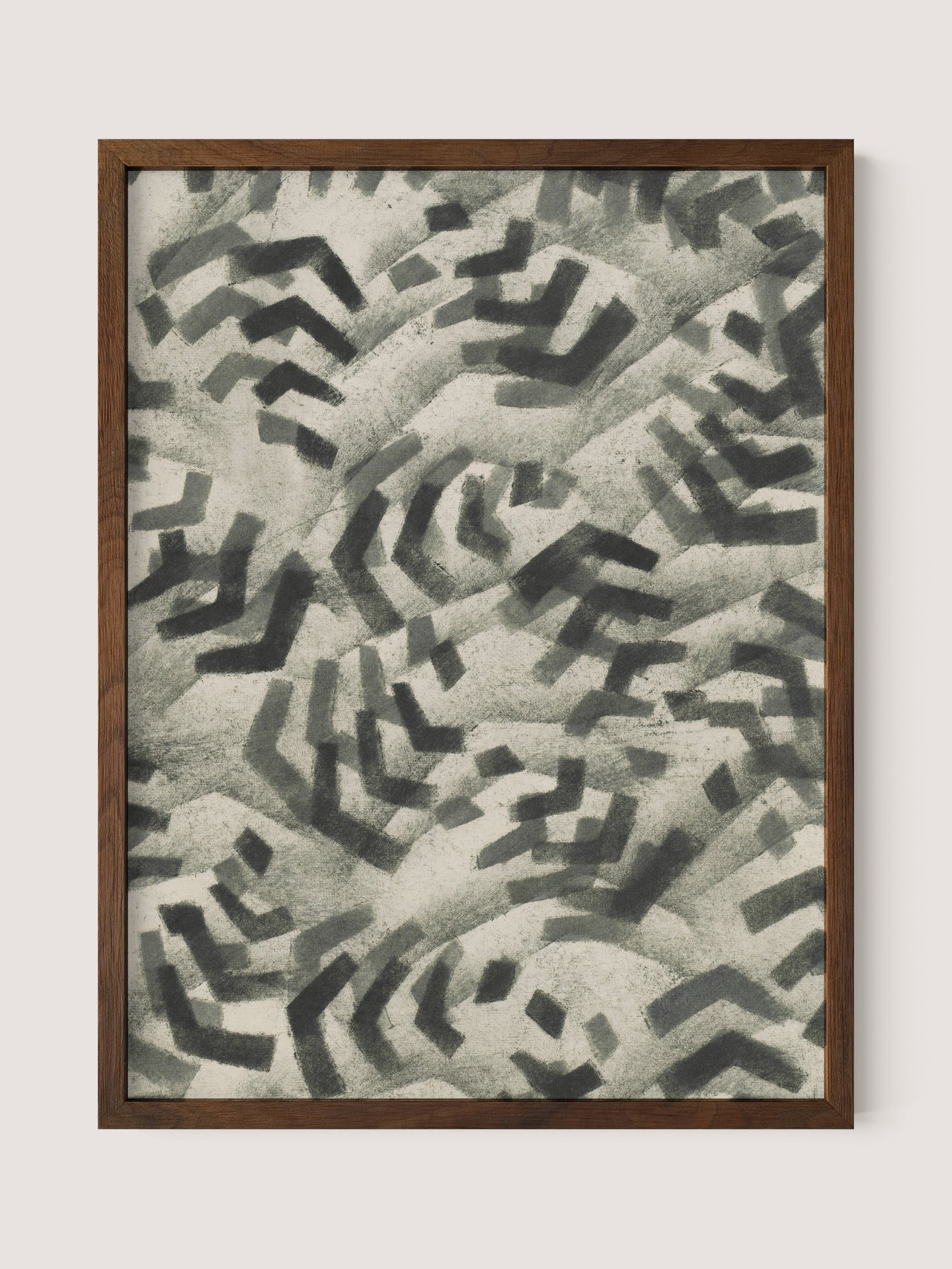 Schabloniertes Papier in Grey