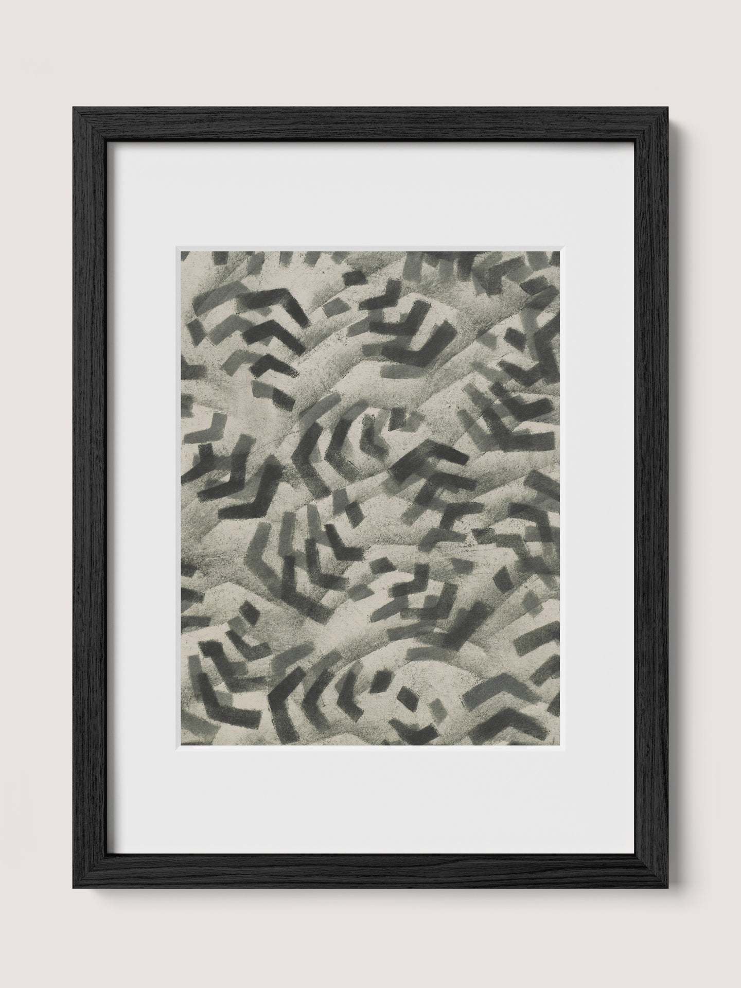 Schabloniertes Papier in Grey