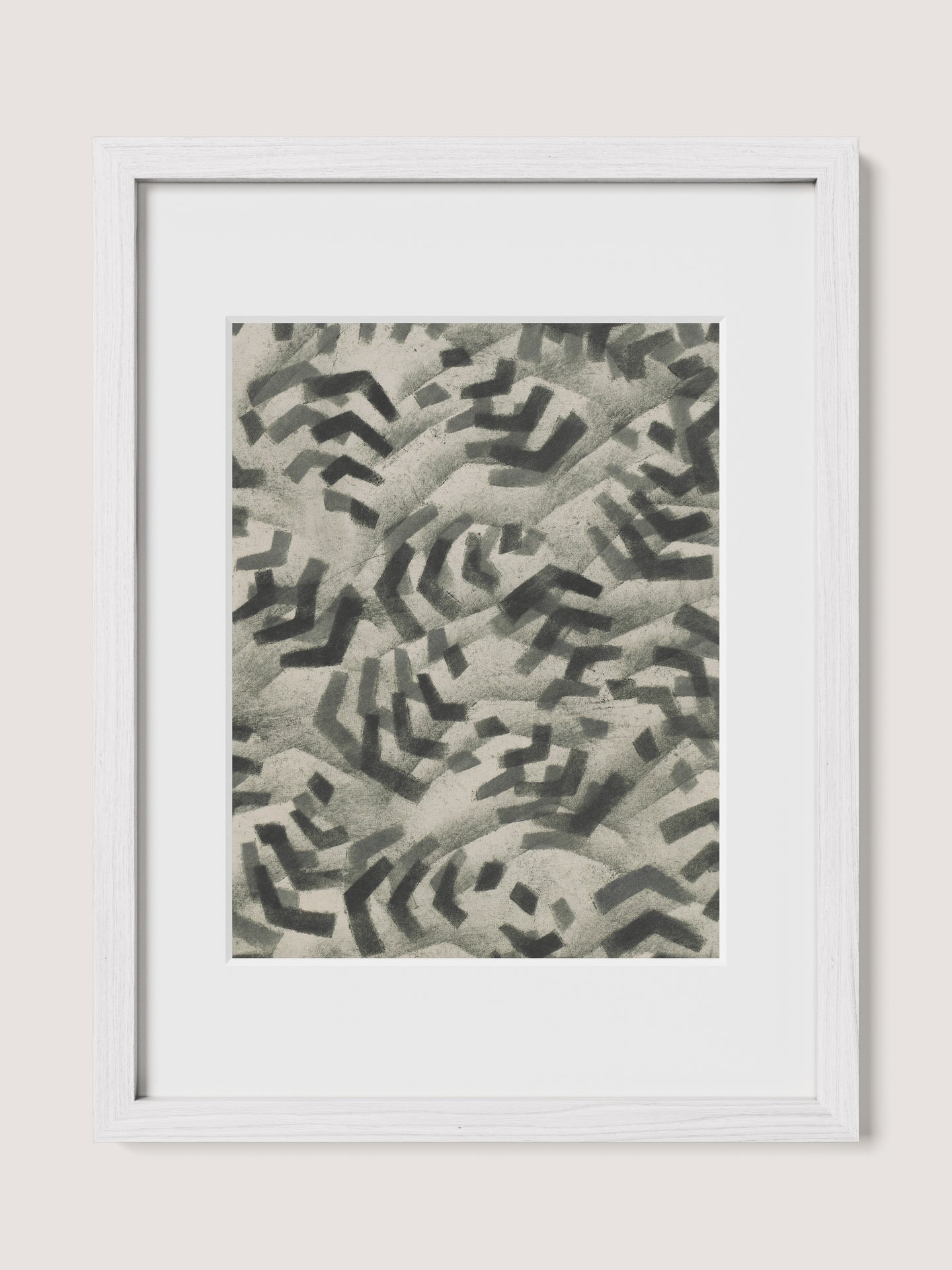 Schabloniertes Papier in Grey