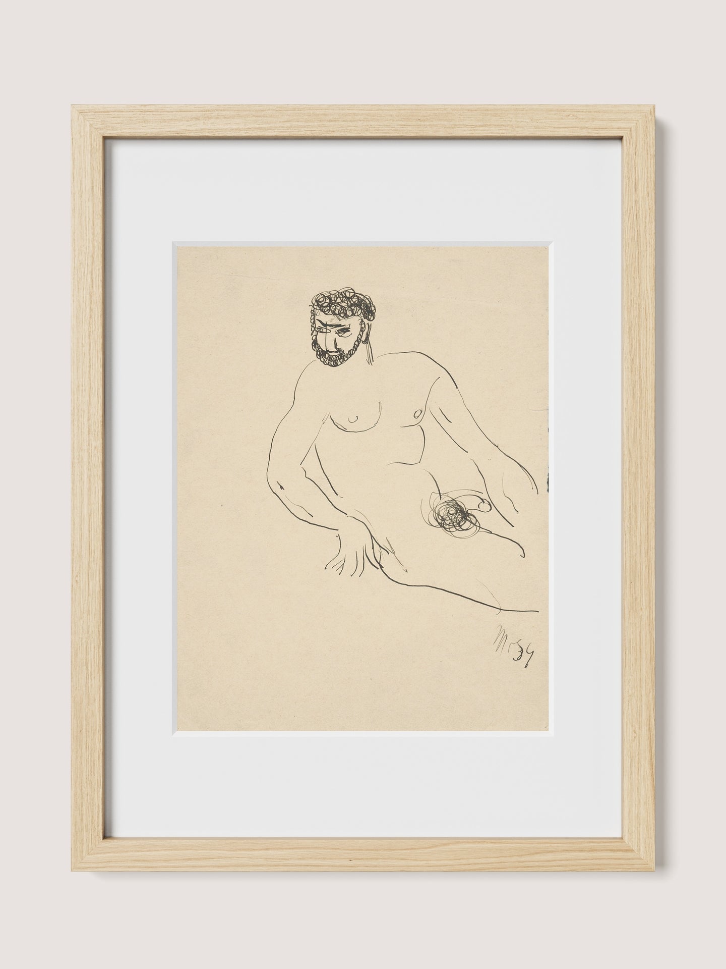 Seated Man, Study
