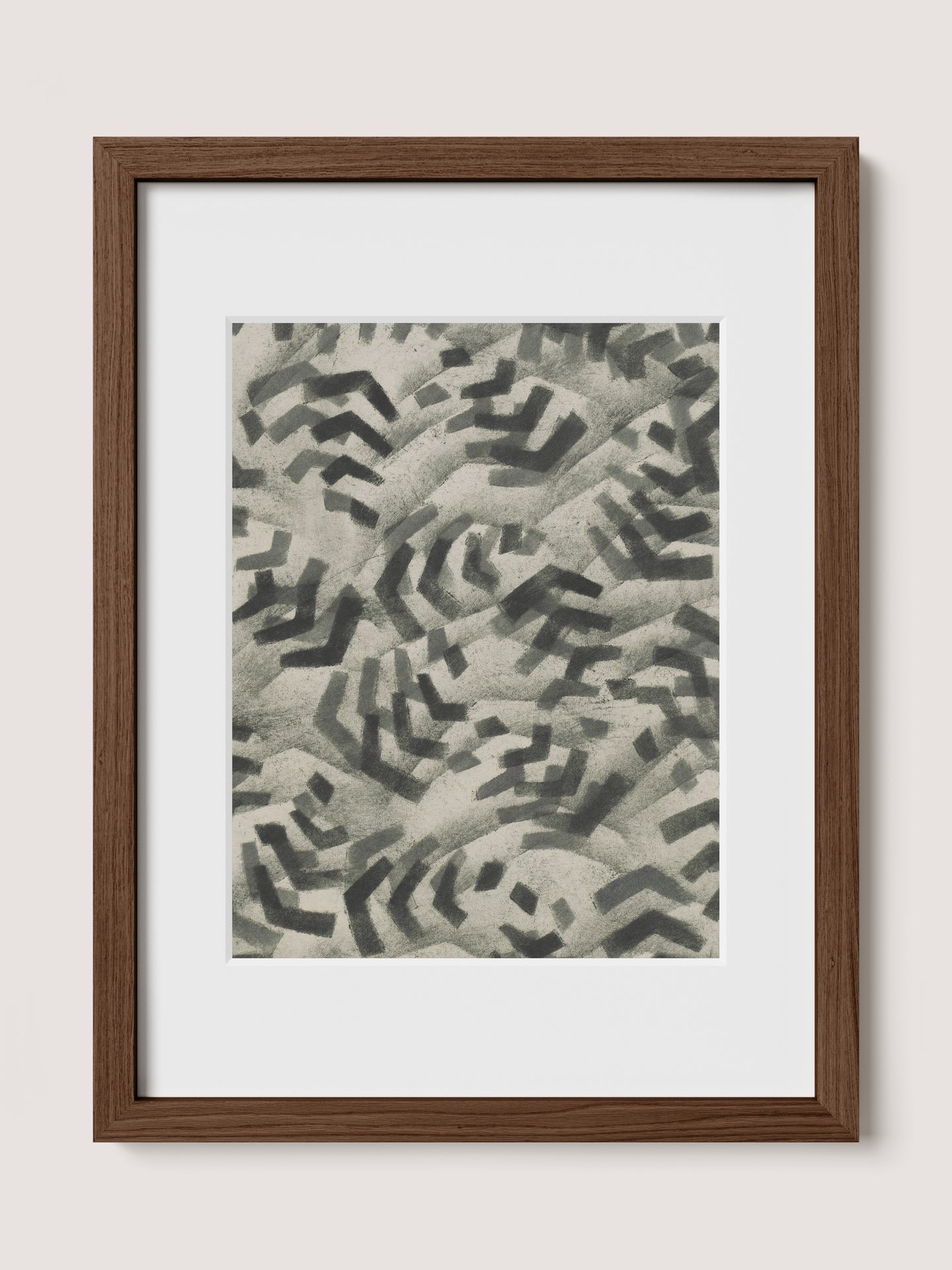 Schabloniertes Papier in Grey