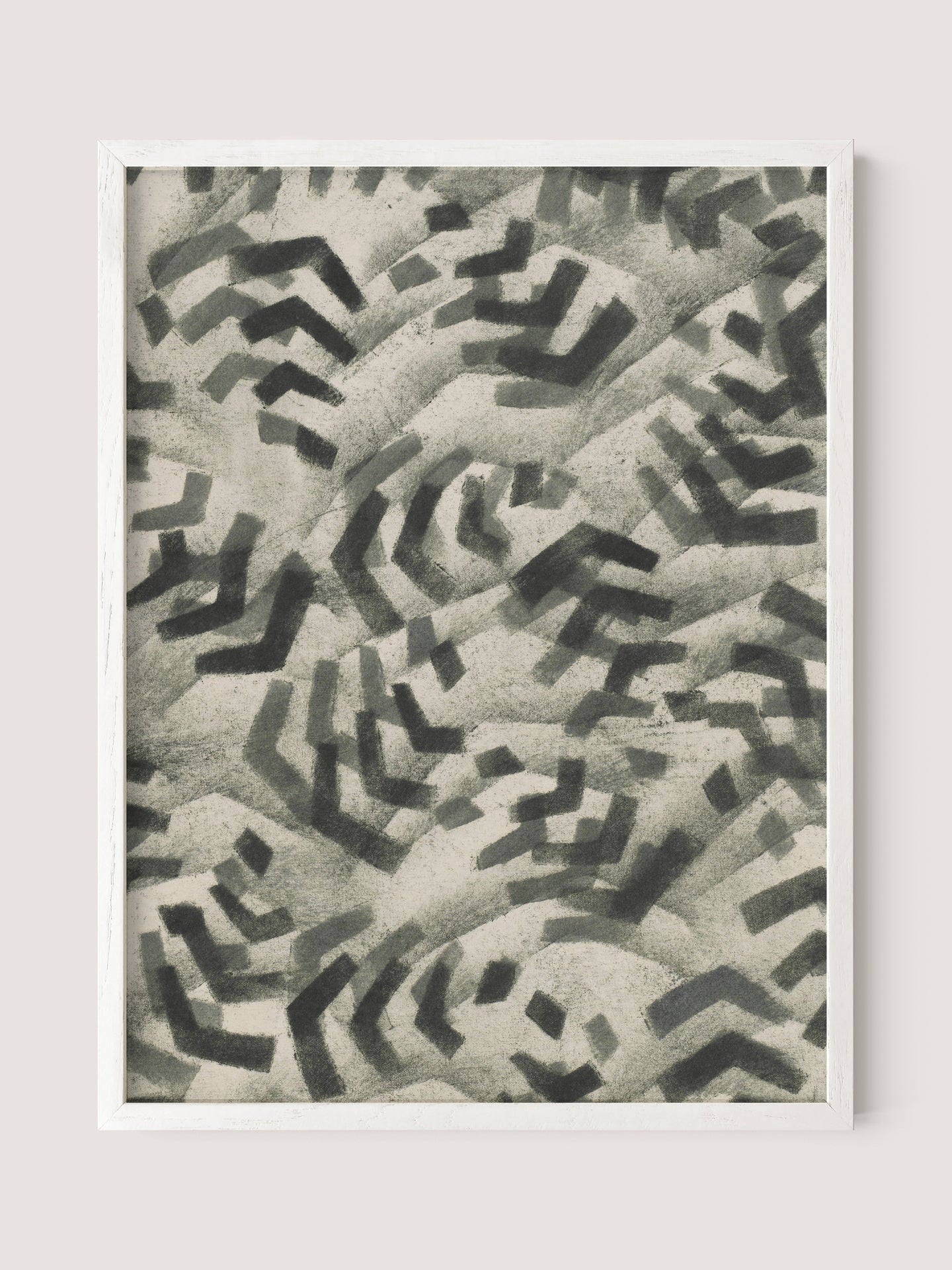 Schabloniertes Papier in Grey