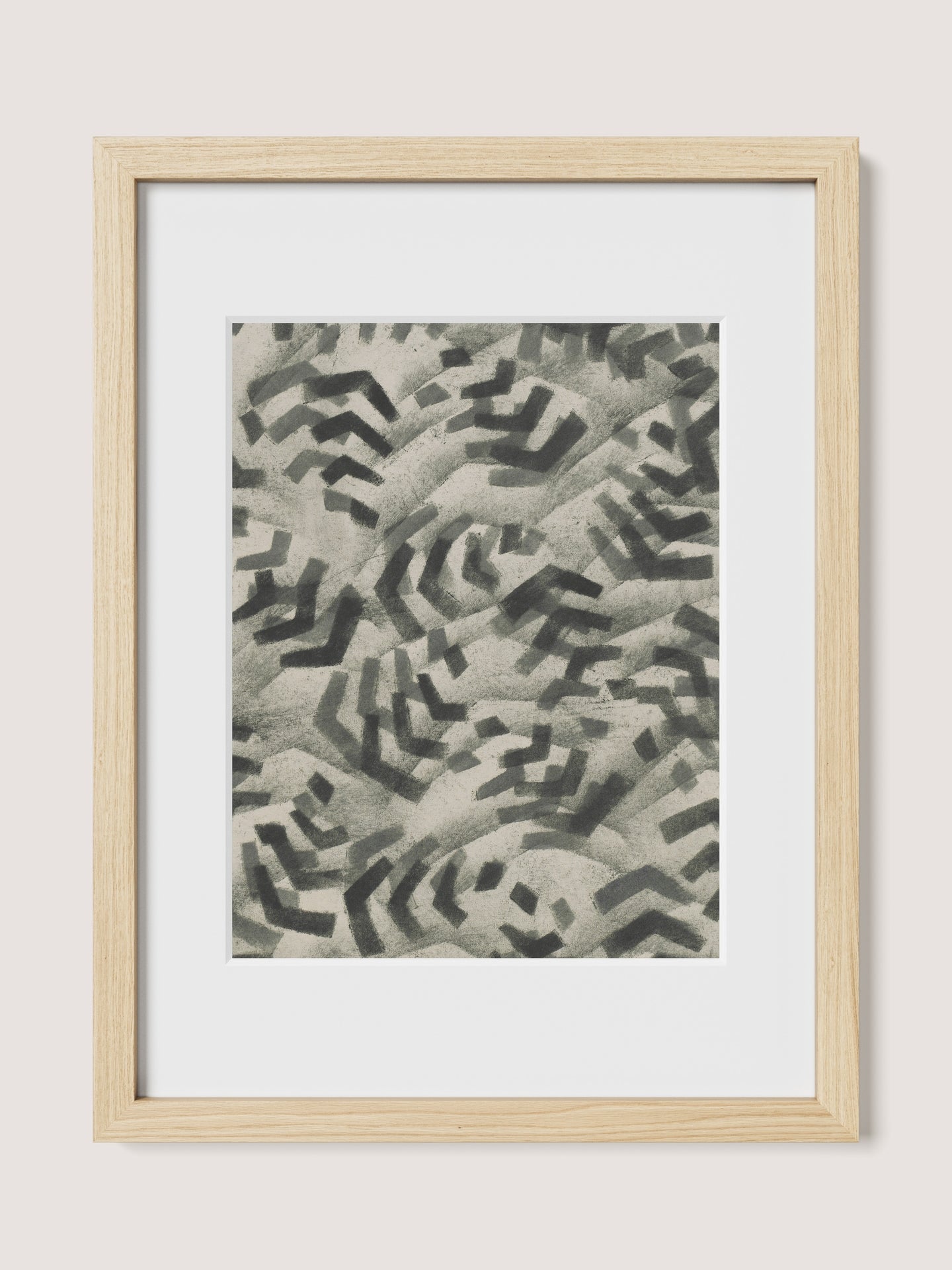 Schabloniertes Papier in Grey